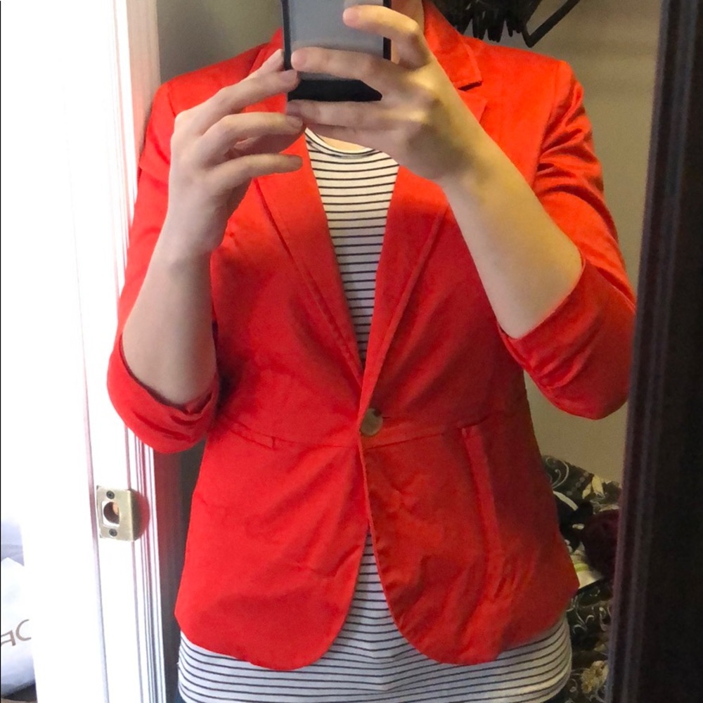 Attention Orange Blazer - Picture 4 of 5